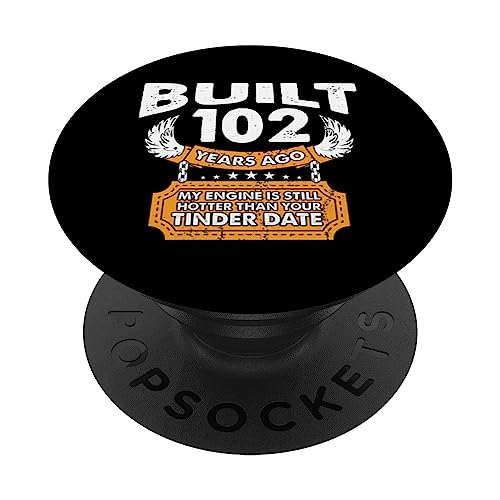 Comprar Promoción Motor más caliente que la fecha - 102 años 102 cumpleaños PopSockets PopGrip Intercambiable Ofertas 2025 | regaloscumple.com