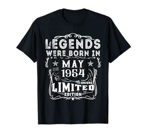 Consigue ahora Cumpleaños Mayo 1954 Edición Limitada Regalo Legend May Camiseta BlackFriday Ofertas 2024 | regaloscumple.com
