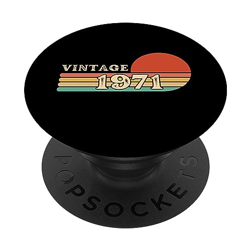 Comprar Vintage 1971 para hombres idea regalo para 52 cumpleaños 52 años BlackFriday PopSockets PopGrip Intercambiable Rebajas 2025 | regaloscumple.com