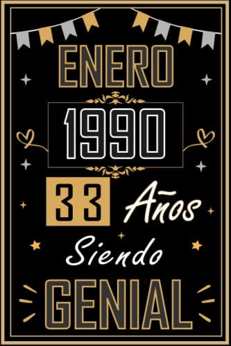 Oferta CUADERNO, 1990 AÑOS GENIAL: 33 mujeres hombres, 33 un divertido, regalo cumpleaños
