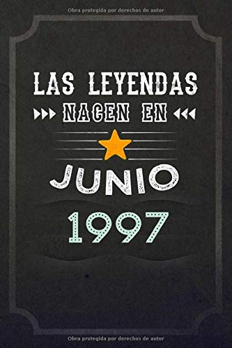 Consigue ahora Las leyendas nacen en Junio 1997: REGALO DE CUMPLEAÑOS NACIDOS EN LOS AÑOS 1997 Regalos Creativos Cuaderno forrado Diario 15.24 x 22.86 cm Regalos CUADERNO ... CUADERNO DE NOTAS REGALOS PERSONALIZADOS Top Precio 2024 | regaloscumple.com