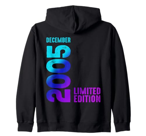 Consigue ahora Ideas para regalar Edición Limitada Diciembre 2005 Cumpleaños 2005 Sudadera con Capucha Rebajas 2025 | regaloscumple.com