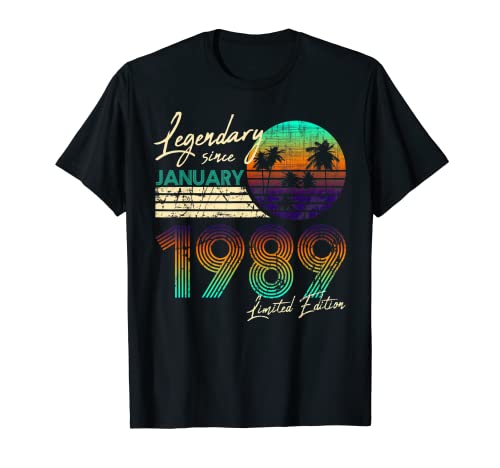 Comprar Legendario cumpleaños desde Catálogo enero 1989 Camiseta Rebajas 2024 | regaloscumple.com