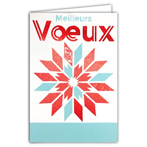 Consigue ahora Afie 61-5603 - Tarjeta Regalos felicitación cumpleaños (61-5603) color rojo brillante con diseño copo geoométrico Tangram Bonnes Femeninas fin año con sobre blanco Rebajas 2025 | regaloscumple.com