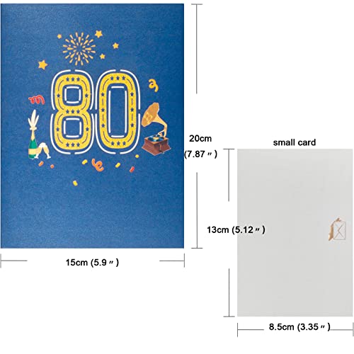 Mejores precios Pop Tarjetas 80 Aniversario Sobres,Adecuadas e