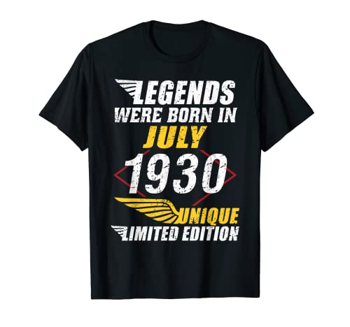 Oferta Cumpleaños 1930 Limitada Legend Camiseta