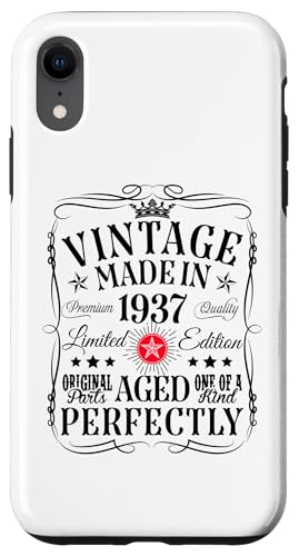 Comprar Carcasa para iPhone XR Decoraciones vintage 87 cumpleaños vintage BlackFriday 1937 87 cumpleaños Rebajas 2024 | regaloscumple.com