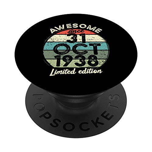 Consigue ahora Camiseta cumpleaños 85 años 31 octubre 1938 85 cumpleaños PopSockets PopGrip Intercambiable Ideas para regalar Rebajas 2025 | regaloscumple.com