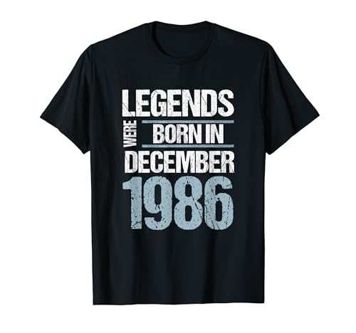 Comprar Las Ideas para regalar leyendas nacieron en diciembre 1986 Cumpleaños Camiseta Rebajas 2024 | regaloscumple.com