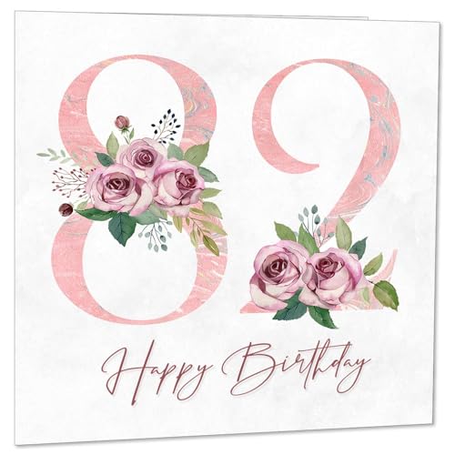 Consigue ahora Tarjeta cumpleaños 82 para mujer tarjetas florales 82 cumpleaños para mujer 82 años ochenta y ochenta segundos para mujer abuela BlackFriday madre tía hermana mamá amiga Rebajas 2024 | regaloscumple.com
