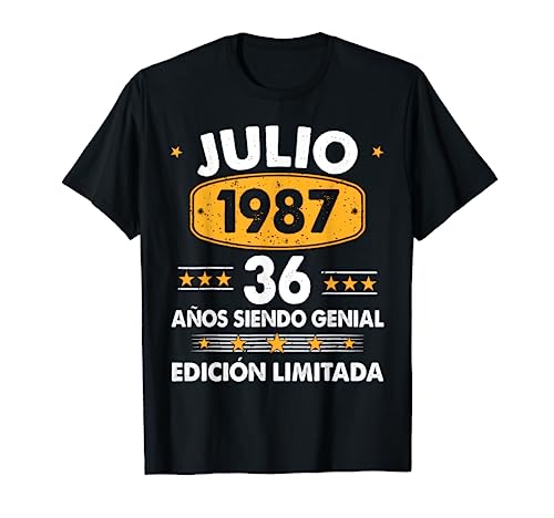 Comprar Hombre 36 Años Cumpleaños Regalo Hombre Julio 1987 Cumpleaños Julio 36 Años Camiseta Top Precio 2024 | regaloscumple.com