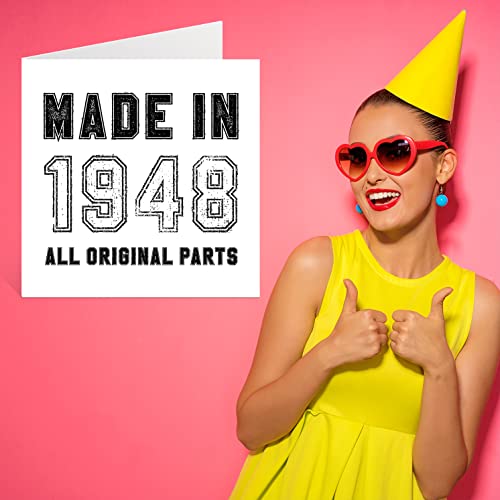 Oferta Flash Tarjeta cumpleaños mujeres, y fabricada 1948, las originales, tarjeta 74 abuelo, mamá, 145 x mm