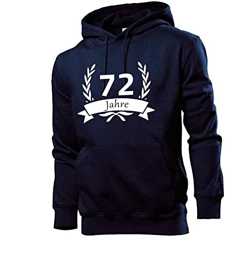 Consigue ahora Shirt84 Sudadera con capucha para hombre 72 cumpleaños con corona Regalos laurel azul marino XXL Rebajas 2024 | regaloscumple.com