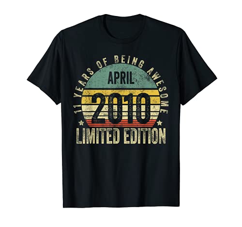 Consigue ahora 11 años edad regalos abril 2010 edición limitada Regalos 11 cumpleaños Camiseta Rebajas 2024 | regaloscumple.com
