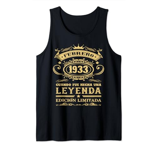 Comprar BlackFriday Febrero 1933 Fue Hecha Una Leyenda Cumpleaños 91 Años Camiseta sin Mangas Rebajas 2024 | regaloscumple.com