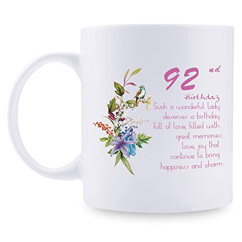 Comprar 92º cumpleaños Regalos para Mujeres – 1927 cumpleaños Regalos para Mujeres 92 años Edad cumpleaños Regalos Taza café para mamá Esposa Amigo Hermana Ella colega compañero – 11 oz Ideas para regalar Top Precio 2024 | regaloscumple.com
