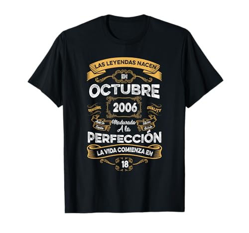 Consigue ahora Mujer Leyendas Octubre 2006 Hombre Mujer 18 Años Cumpleaños Ideas para regalar Camiseta Top Precio 2024 | regaloscumple.com