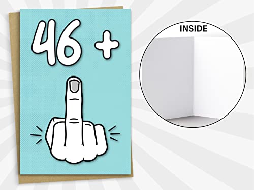 Mejores precios Tarjeta de cumpleaños 47 46 + 1 divertida tarjeta de