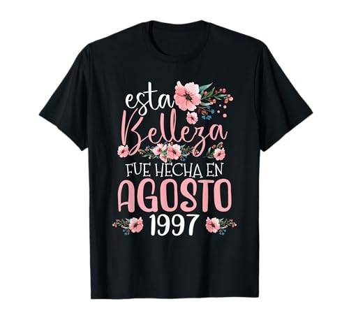 Comprar Hecha En Agosto 1997 Mujer Regalo 27 Años Cumpleaños Ideas para regalar Camiseta Ofertas 2024 | regaloscumple.com