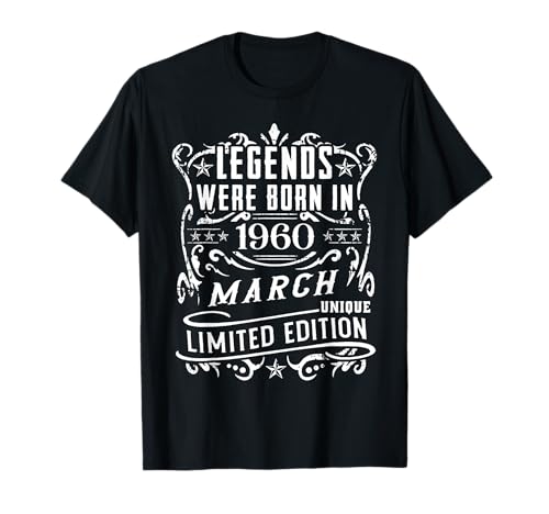 Consigue ahora Cumpleaños Marzo 1960 Edición Limitada Regalo March 1960 Promoción Camiseta Ofertas 2024 | regaloscumple.com