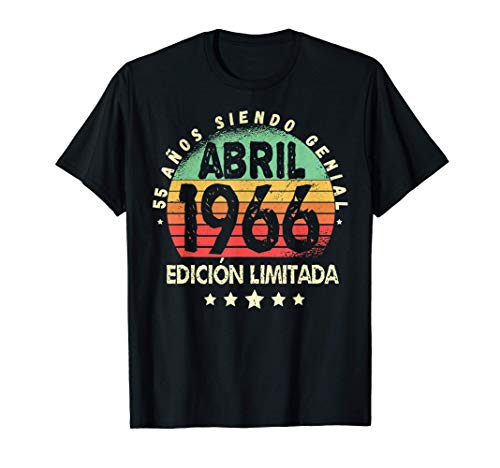 Consigue ahora Cumpleaños Nacido En Abril 1966 55 Años Cumpleaños 55 Años Regalo Camiseta Rebajas 2024 | regaloscumple.com