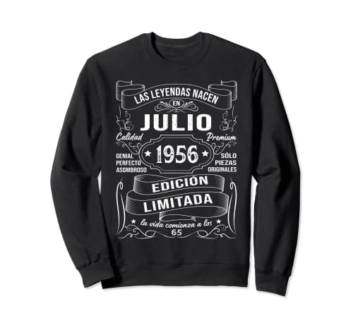Comprar Las Leyendas Nacen En Julio 1956 Promoción Hecho En 1956 65 Años Sudadera Rebajas 2024 | regaloscumple.com