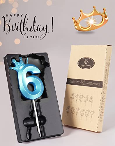 Oferta Flash Velas de 1 cumpleaños vela número 7 Azules Velas3D Velas