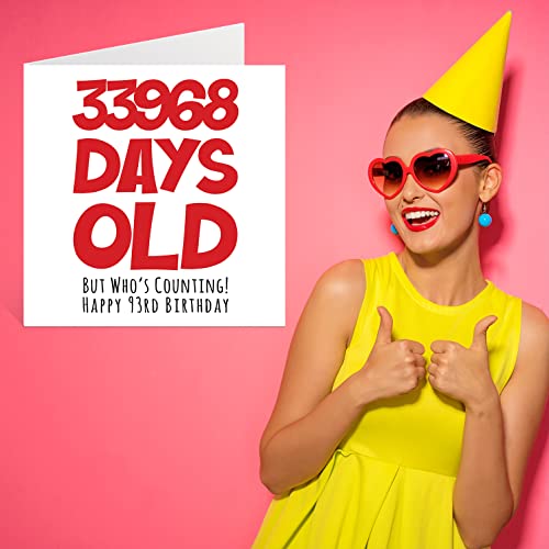 Comprar en Amazon Tarjeta 93 hombres, él, 33968 edad, tarjeta adultos, tres, terceros, abuelo, mamá, 145 x mm