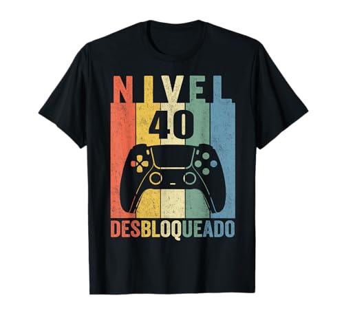Consigue ahora Nivel Navidad 40 Desbloqueado Gamer 40 Años 1981 Divertido Hombre Camiseta Top Precio 2023 | regaloscumple.com