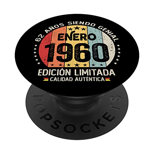 Comprar Regalo 62 años Cumpleaños Hombre Cumpleaños Mujer - Enero 1960 PopSockets PopGrip Intercambiable Rebajas 2024 | regaloscumple.com