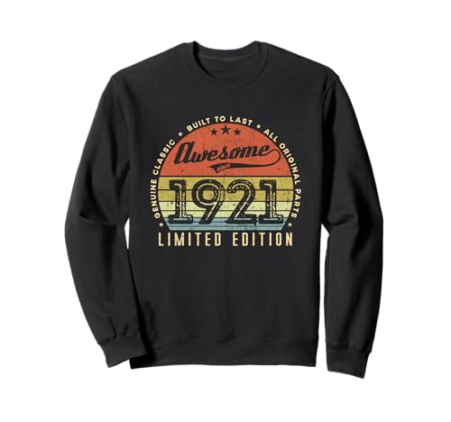 Comprar Vintage Limited Edition 1921 - Classic BlackFriday Nacido en 1921 Cumpleaños Sudadera Ofertas 2025 | regaloscumple.com