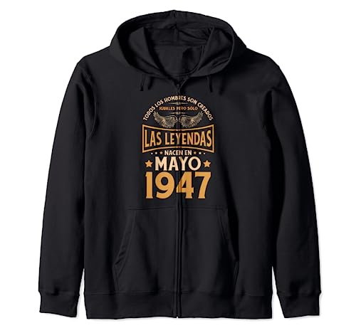 Consigue ahora Cumpleaños Hombre Regalos Las Leyendas Mayo 1947 Sudadera con Capucha Top Regalos Precio 2024 | regaloscumple.com
