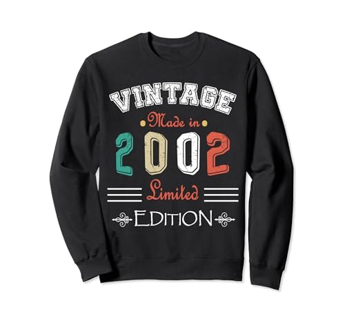 Consigue ahora Ideas para regalar Nacido en 2002 Vintage Made In 2002 Cumpleaños Aniversario 22 Sudadera Top Precio 2024 | regaloscumple.com