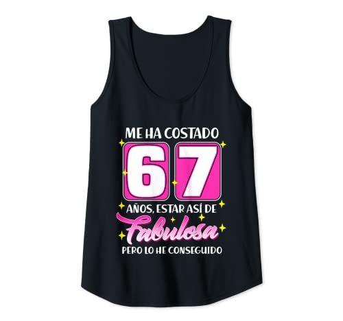 Comprar Mujer 67 Regalos Años Fabulosa Cumpleaños 67 Camiseta sin Mangas Top Precio 2025 | regaloscumple.com