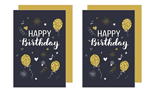 Comprar Navidad Edition Seidel 2 tarjetas cumpleaños premium con relieve dorado y sobre. Tarjeta felicitación Billet Cumpleaños Feliz Cumpleaños Hombre Mujer Tarjeta Oro (G2896) Top Precio 2024 | regaloscumple.com