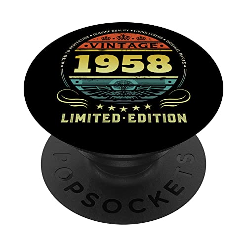 Comprar Vintage 1958 Edición Limitada 1958 Pop Socket 1958 Cumpleaños PopSockets PopGrip Intercambiable Regalos Ofertas 2025 | regaloscumple.com