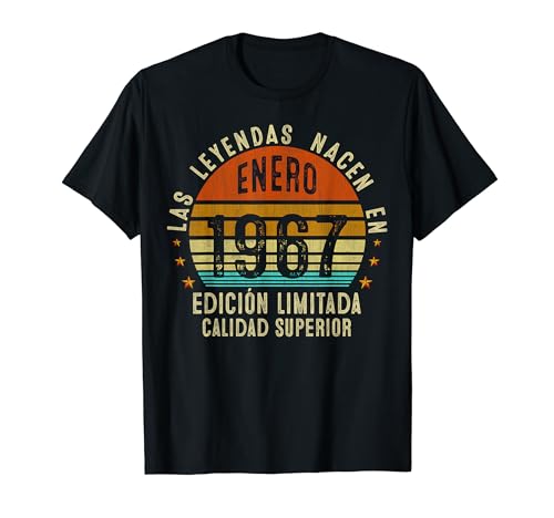 Comprar 57 Años Cumpleaños Para Hombre Catálogo y Mujer Enero 1967 Camiseta Ofertas 2024 | regaloscumple.com