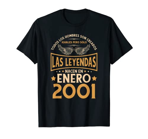 Consigue BlackFriday ahora Cumpleaños Hombre Regalos Las Leyendas Enero 2001 Camiseta Rebajas 2025 | regaloscumple.com