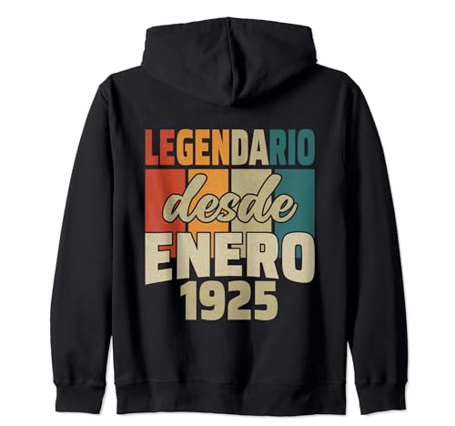 Consigue ahora Legendario Desde Enero 1925 - Cumpleaños 99 Años Sudadera con Capucha Top Regalos Precio 2024 | regaloscumple.com