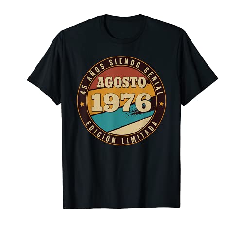 Consigue ahora Promoción Agosto 1976 45 Años Siendo Genial Cumpleaños Retro Vintage Camiseta Top Precio 2024 | regaloscumple.com