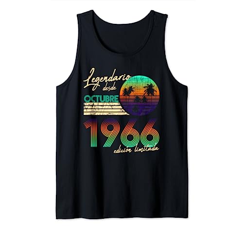 Comprar Cumpleaños Hombre Ideas para regalar Regalos Legendario Desde Octubre 1966 Camiseta sin Mangas Ofertas 2025 | regaloscumple.com