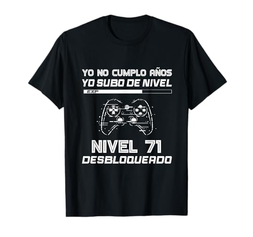 Comprar 71 Cumpleaños Cumpleaños Regalo Años Divertido Decoración Gamer 1951 Camiseta Top Precio 2024 | regaloscumple.com