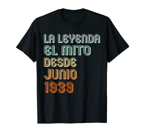 Consigue ahora Hombre 84 Años Cumpleaños 1939 Hombre 84 Junio La Promoción leyenda El Mito Camiseta Top Precio 2024 | regaloscumple.com