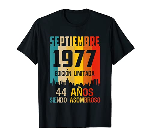 Comprar Ideas para regalar 44 años shirt Cumpleaños Nacidos Septiembre 1977 Spanish Cam Camiseta Ofertas 2025 | regaloscumple.com