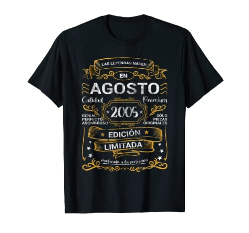 Comprar Las Leyendas Navidad Nacen En Agosto 2005 Cumpleaños Chico Chica Camiseta Top Precio 2023 | regaloscumple.com