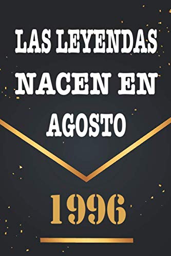 Consigue ahora BlackFriday Las Leyendas Nacen En Agosto De 1996: Libro visitas 24 años cuaderno 120 páginas felicitaciones idea regalo regalo 24 aniversario para pareja niño mujer hombre Ofertas 2024 | regaloscumple.com