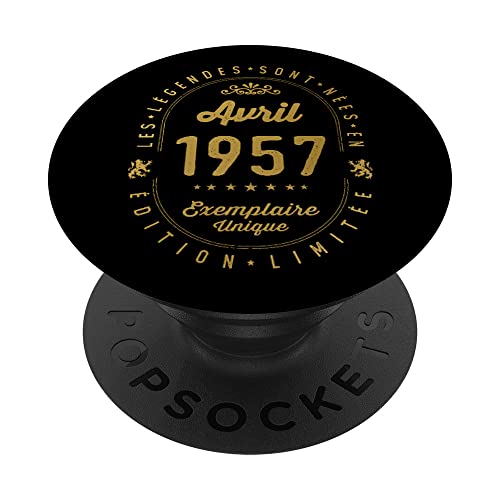 Comprar 65 años Cumpleaños Las Leyendas Promoción nacen en Abril 1957 PopSockets PopGrip Intercambiable Top Precio 2024 | regaloscumple.com