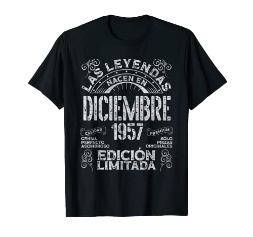 Comprar Las Leyendas Nacen En Diciembre BlackFriday 1957 66 Años Cumpleaños Camiseta Rebajas 2025 | regaloscumple.com