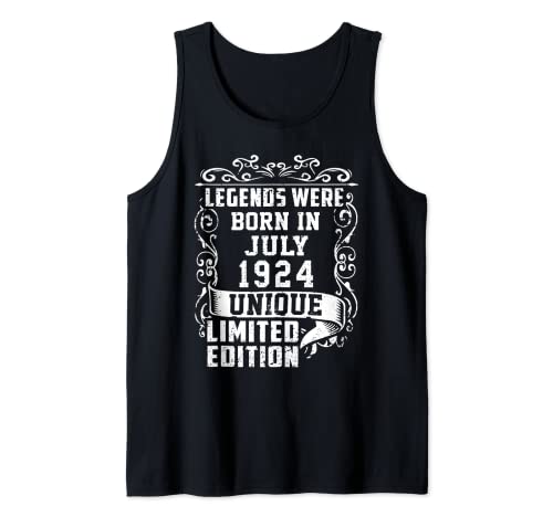 Comprar Ideas para regalar Cumpleaños Julio 1924 Edición Limitada Regalo Legend July Camiseta sin Mangas Ofertas 2024 | regaloscumple.com