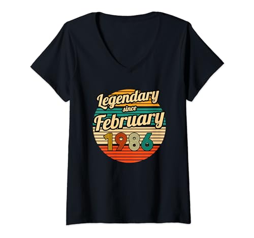 Comprar Mujer Legendario desde enero 1986 38 Navidad cumpleaños Hombres Camiseta Cuello V Top Precio 2024 | regaloscumple.com